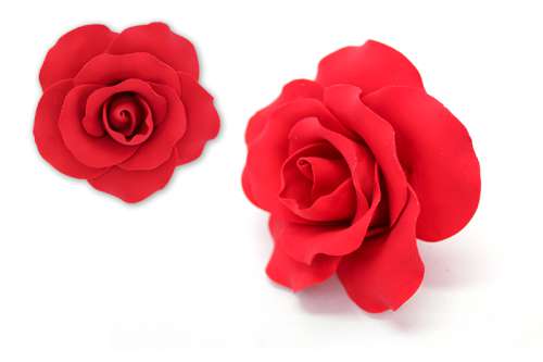 Large Red Gumpaste Rose - Click Image to Close